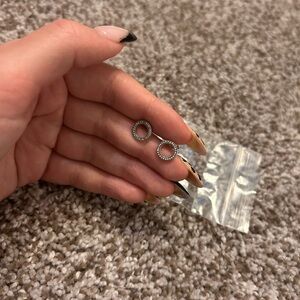 Pandora Silver Circle Earrings